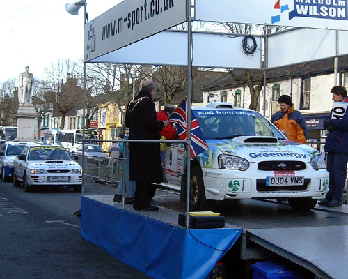 Malcolm Wilson Rally 2005 sets off in Main Street