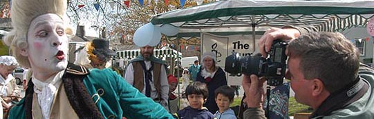 David Stephenson photographing the Georgian Fair