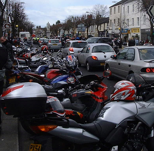 West Cumbria Motor Cycle Action Group swamp the town on their Easter Egg run 2006