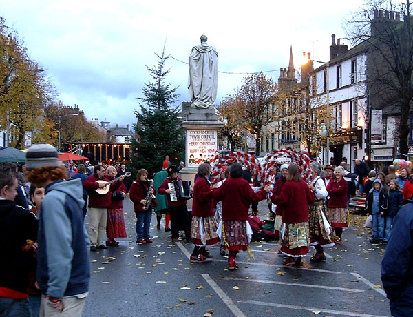 Morris dancing before the skies opened 